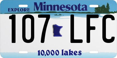 MN license plate 107LFC