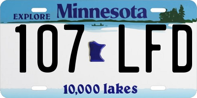 MN license plate 107LFD
