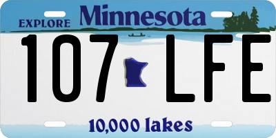 MN license plate 107LFE