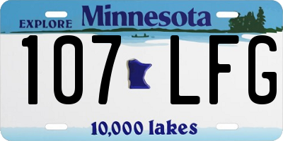 MN license plate 107LFG