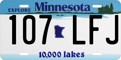 MN license plate 107LFJ