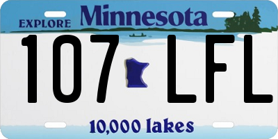 MN license plate 107LFL