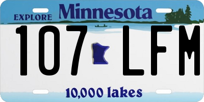 MN license plate 107LFM
