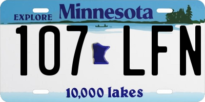 MN license plate 107LFN