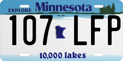 MN license plate 107LFP