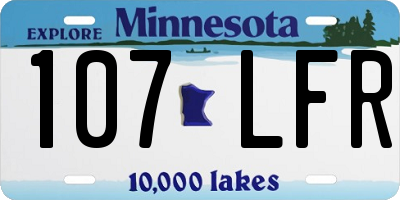 MN license plate 107LFR