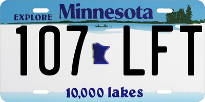MN license plate 107LFT