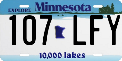 MN license plate 107LFY