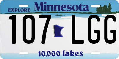 MN license plate 107LGG