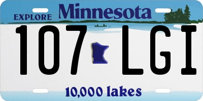 MN license plate 107LGI