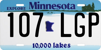 MN license plate 107LGP