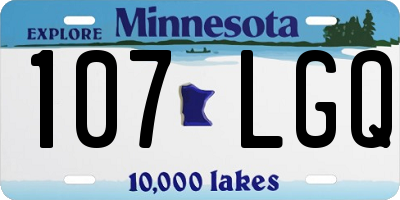 MN license plate 107LGQ