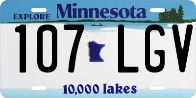 MN license plate 107LGV