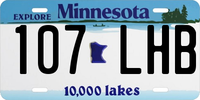 MN license plate 107LHB