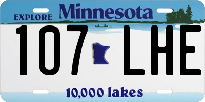 MN license plate 107LHE