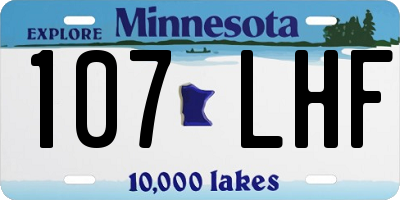 MN license plate 107LHF