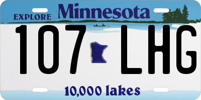 MN license plate 107LHG