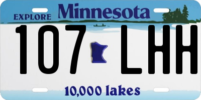 MN license plate 107LHH