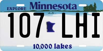 MN license plate 107LHI