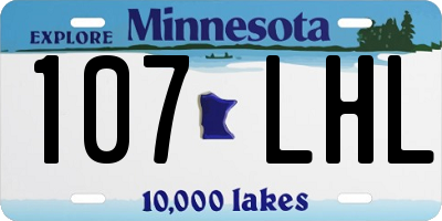 MN license plate 107LHL