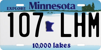 MN license plate 107LHM
