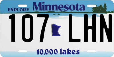 MN license plate 107LHN