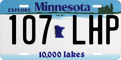 MN license plate 107LHP