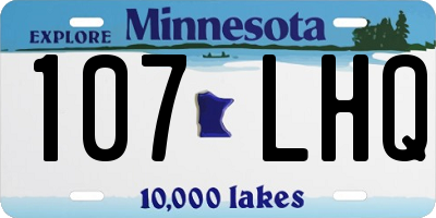 MN license plate 107LHQ