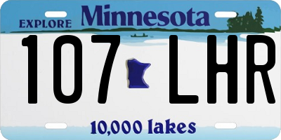 MN license plate 107LHR