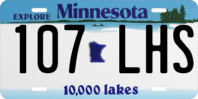 MN license plate 107LHS