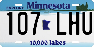 MN license plate 107LHU