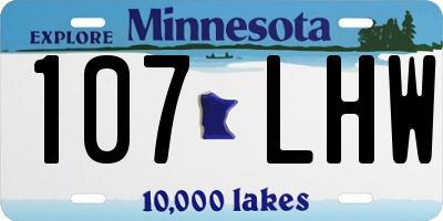 MN license plate 107LHW