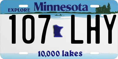 MN license plate 107LHY
