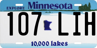 MN license plate 107LIH