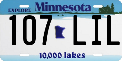 MN license plate 107LIL