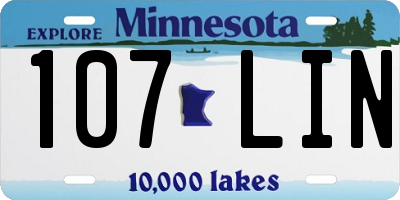 MN license plate 107LIN