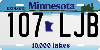 MN license plate 107LJB