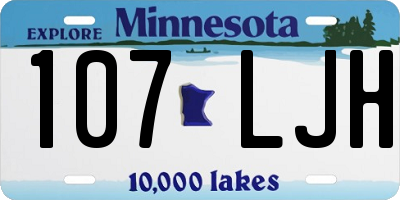 MN license plate 107LJH