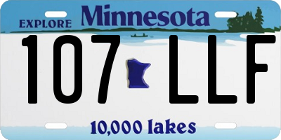 MN license plate 107LLF