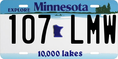 MN license plate 107LMW