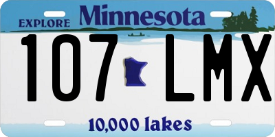 MN license plate 107LMX