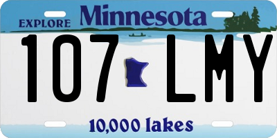 MN license plate 107LMY