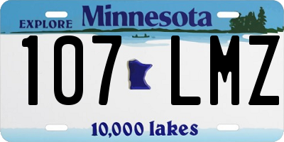 MN license plate 107LMZ