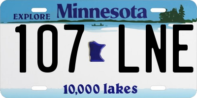 MN license plate 107LNE