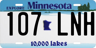 MN license plate 107LNH