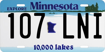 MN license plate 107LNI