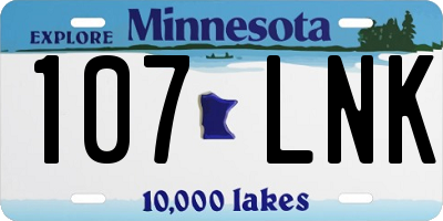 MN license plate 107LNK