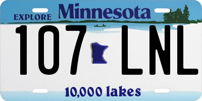 MN license plate 107LNL