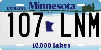 MN license plate 107LNM