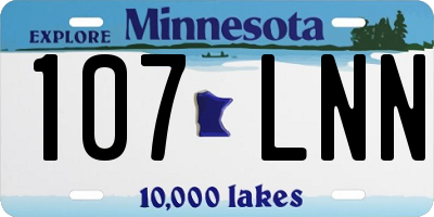 MN license plate 107LNN